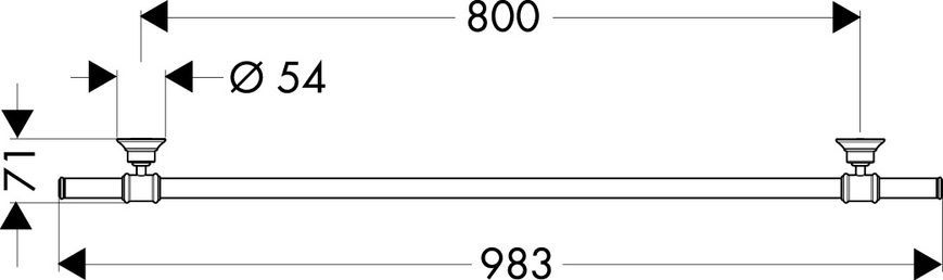 Полотенцедержатель и рейлинг AXOR MONTREUX 42080000, 800 мм 32186 фото