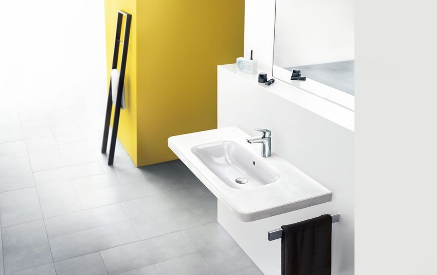 Змішувач для раковини із середнім виливом і зливним клапаном HANSGROHE LOGIS 71107000 51097 фото