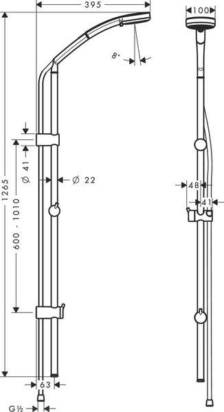 Душовий набір HANSGROHE CROMA 27791000 13791 фото