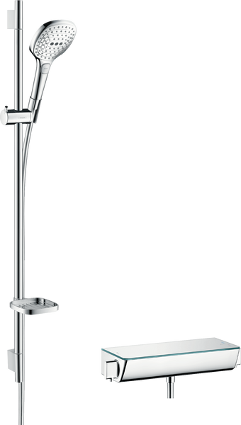 Душевой набор HANSGROHE ECOSTAT COMBI RAINDANCE SELECT 27039400, хром с белым 42173 фото