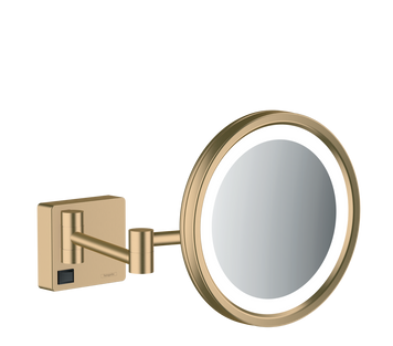 Зеркало для бритья с подсветкой HANSGROHE ADDSTORIS 41790140, бронза сатин 85433 фото