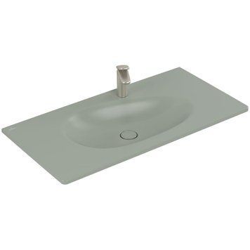 Умывальник накладной VILLEROY & BOCH ANTAO 4A76ABR8, 100x50см, со скрытым переливом, с отверстием под смеситель, Ceramic Plus, зеленый 800005682 фото