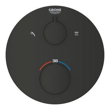 Смеситель скрытого монатжа с термостатом GROHE GROHTHERM 1022082430, черный матовый 98916 фото