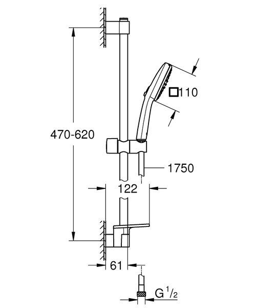 Душовий гарнітур GROHE TEMPESTA 26907003 96488 фото