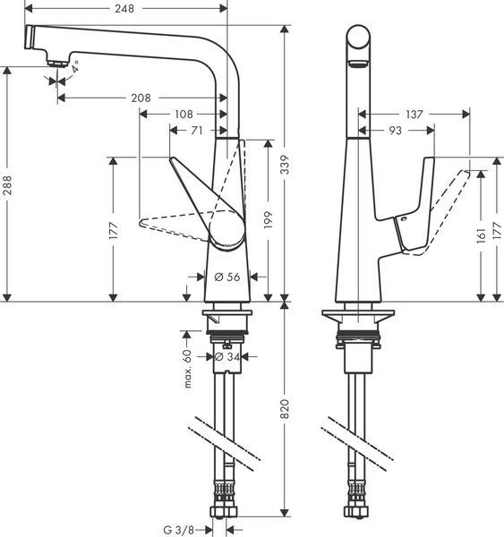 Смеситель для кухонной мойки HANSGROHE TALIS SELECT M51 72825000 800003933 фото