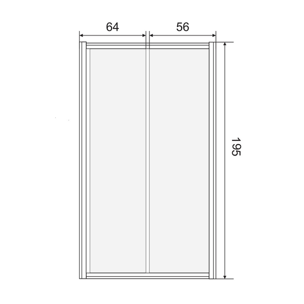 Двері душові EGER 599-153(h), 120 см 62720 фото