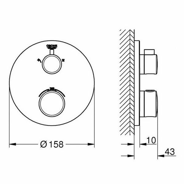 Змішувач для душу GROHE GROHTHERM 24076000 69470 фото