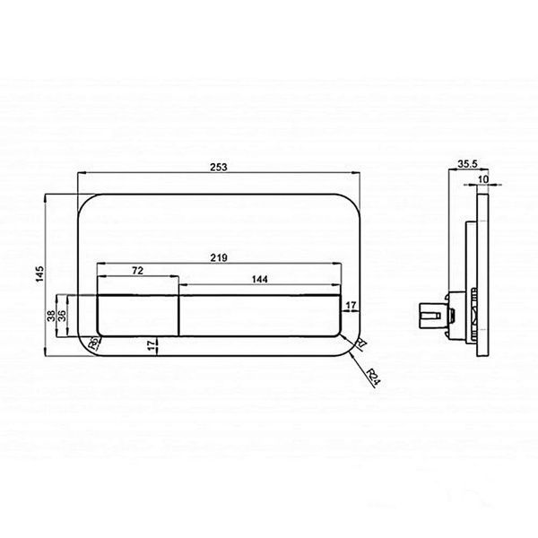Клавіша змиву VILLEROY & BOCH VICONNECT INSTALLATION SYSTEMS 92249068, E 200, білий 50363 фото