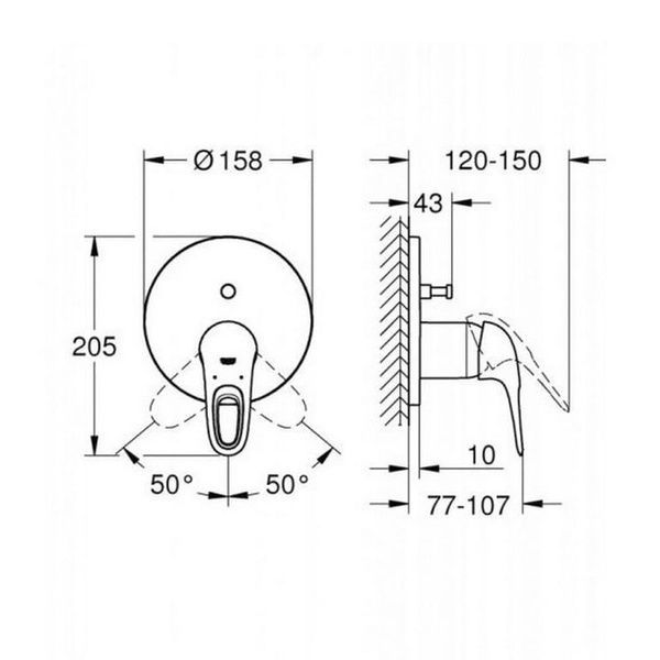 Смеситель для ванны GROHE EUROSTYLE 24049003, хром 69648 фото