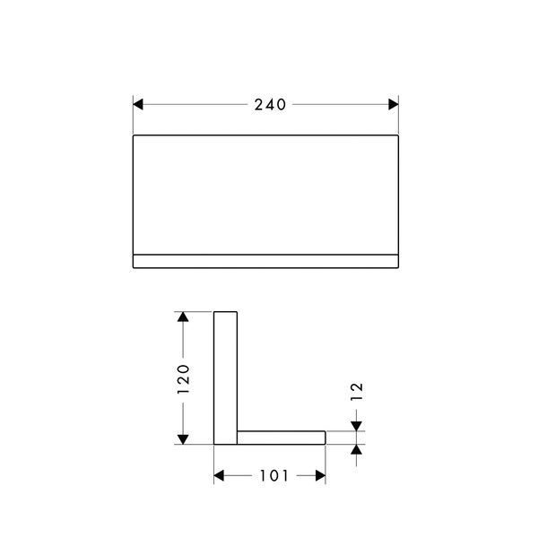 Полка 240/120 AXOR SHOWER SOLUTIONS 40873000 13384 фото