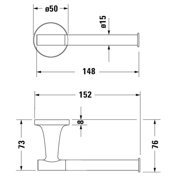 Тримач туалетного паперу DURAVIT STARCK T 0099374600, чорний матовий 800006073 фото