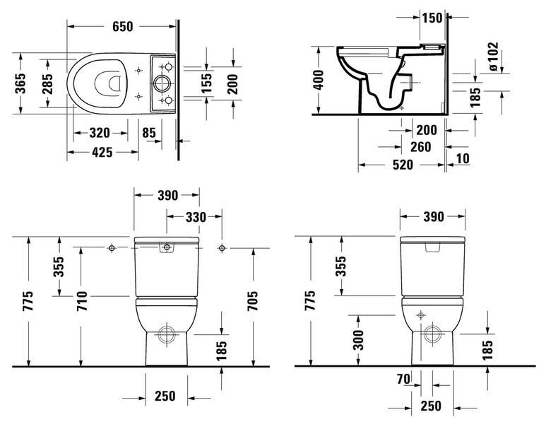 Унітаз комбінований DURAVIT DURAVIT NO.1 2182090000, Rimless Basic 800006223 фото