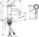 Смеситель для раковины HANSGROHE TECTURIS S 73301140, бронза сатин 96709 фото 2