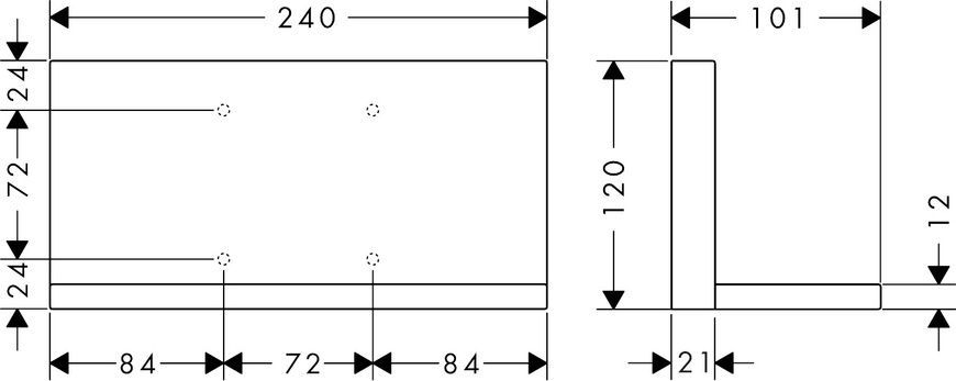 Полка 240/120 AXOR SHOWER SOLUTIONS 40873000 13384 фото