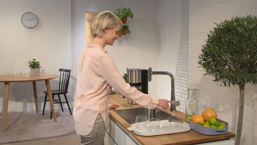 Змішувач для кухонної мийки HANSGROHE TALIS SELECT 72821800, нержавіюча сталь 48164 фото