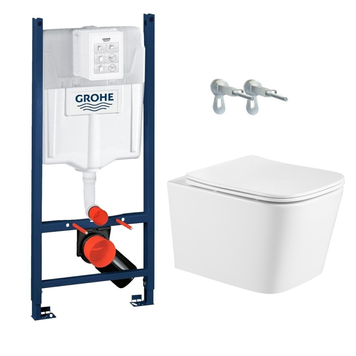 Набор инсталляция GEBERIT 388400WG RAPID SL 2в1 с унитазом IMPRESE KUBIK Twist 101593 фото