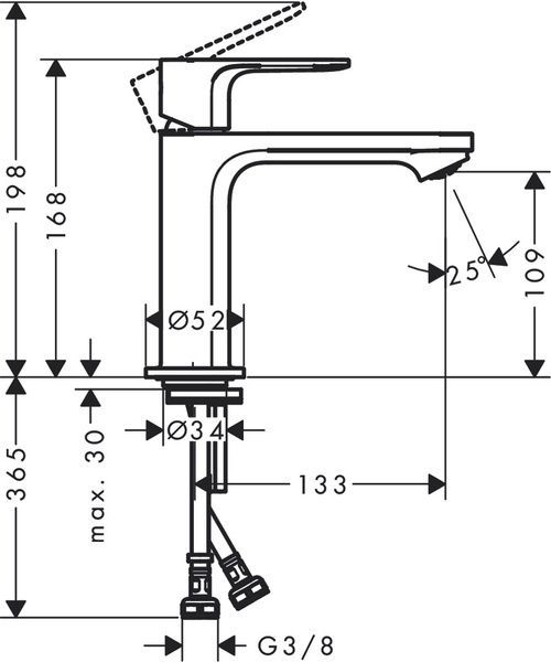 Смеситель для раковины HANSGROHE REBRIS S 72520000 800004034 фото