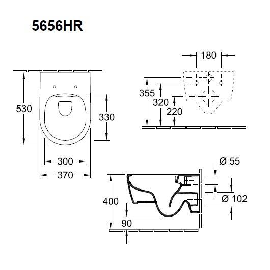 Унітаз підвісний VILLEROY & BOCH AVENTO 5656HRR1, Direct Flush с крышкой SoftClose, білий 59785 фото