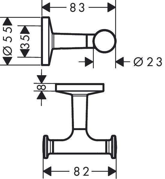 Подвійний гачок AXOR UNIVERSAL CIRCULAR 42812000 86403 фото