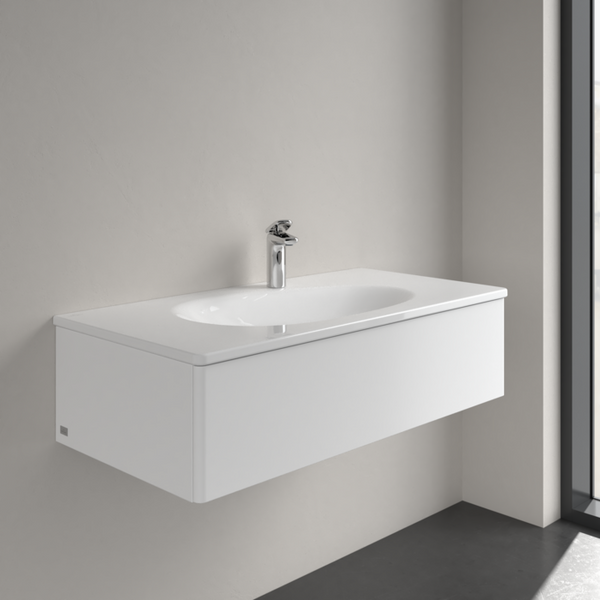 Умивальник накладний VILLEROY & BOCH ANTAO 4A76ABR1, 100x50см, з прихованим переливом, з отвором під змішувач, Ceramic Plus, білий глянсовий 800005733 фото
