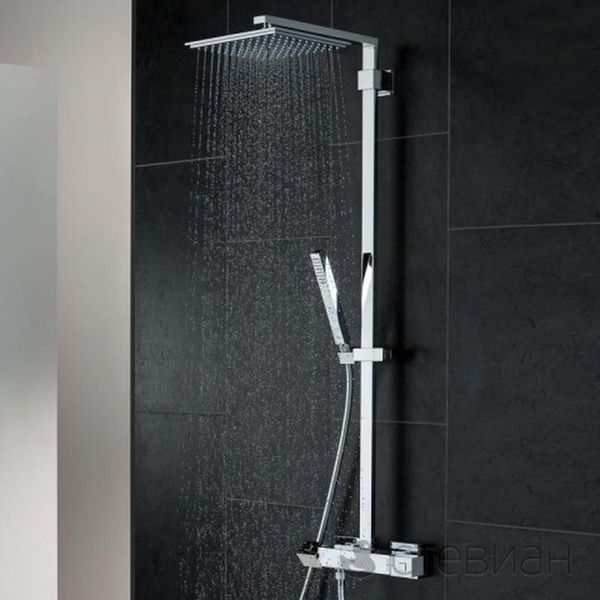 Душевая система с термостатом GROHE EUPHORIA CUBE 26087000, хром 51303 фото