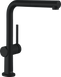 Смеситель для кухни с выдвижным изливом HANSGROHE TALIS 72808670, черный 73186 фото 1