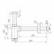 Сифон для умивальника пластиковий IMPRESE i-SEW d12600101S, хром 93387 фото 2