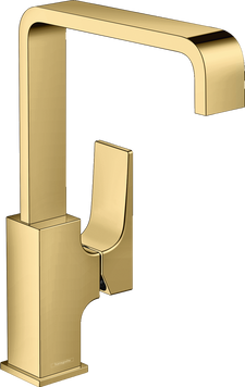 Смеситель для раковины со сливным клапаном HANSGROHE METROPOL 32511990, золото глянец 83213 фото