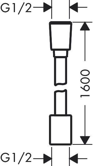 Душевой шланг HANSGROHE DESIGNFLEX 28260820, нержавеющая сталь 800003835 фото
