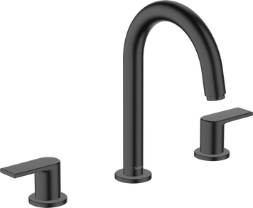 Смеситель для раковины со сливным гарнитуром HANSGROHE VERNIS SHAPE 71563670, черный матовый 86617 фото
