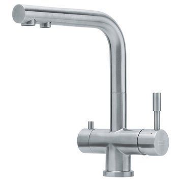 Смеситель кухонный FRANKE ATLAS Clear Water З 120.0179.978, нержавеющая сталь 800006525 фото