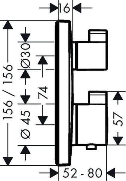 Змішувач для душу HANSGROHE ECOSTAT 15714670, чорний 75109 фото