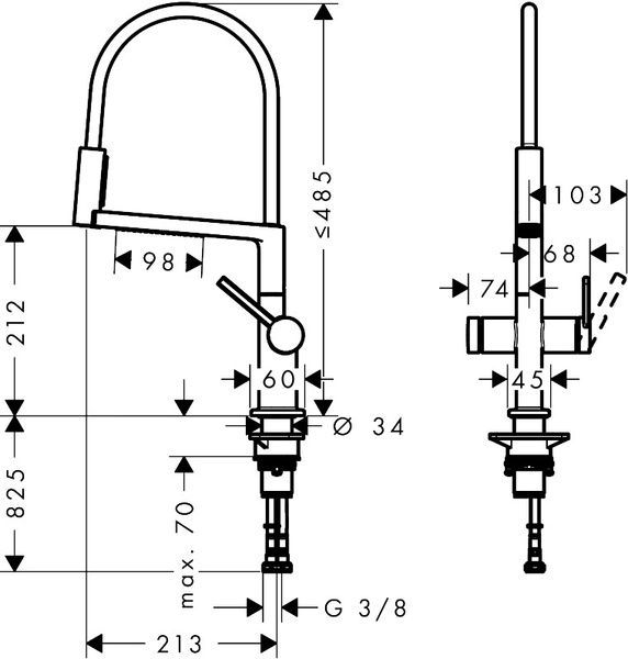 Смеситель для кухни HANSGROHE TALIS M54 72861000 99187 фото