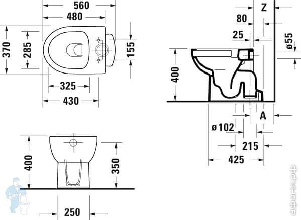Унитаз напольный DURAVIT DURAVIT NO.1 2184010000, Rimless Basic 800006225 фото