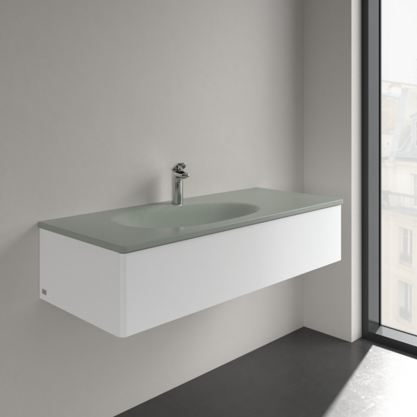 Умывальник накладной VILLEROY & BOCH ANTAO 4A77L2R8, 120x50см, без перелива, с отверстием под смеситель, Ceramic Plus, зеленый 800005684 фото