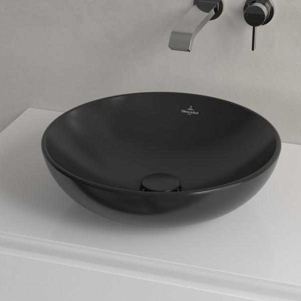 Умивальник на стільницю VILLEROY & BOCH LOOP & FRIENDS 4A4601S5, d42, CeramicPlus, чорний матовий 800005584 фото