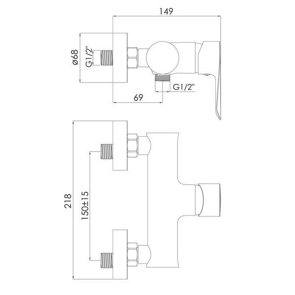 Смеситель для душа IMPRESE VACLAV f03306403AA, белый 84256 фото