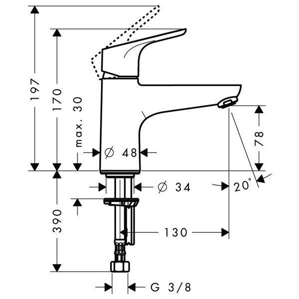 Смеситель для раковины HANSGROHE FOCUS 31931000 28469 фото