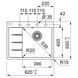 Кухонная мойка FRANKE CENTRO CNG 611-62 TL 114.0630.461, серый матовый 800006925 фото 2