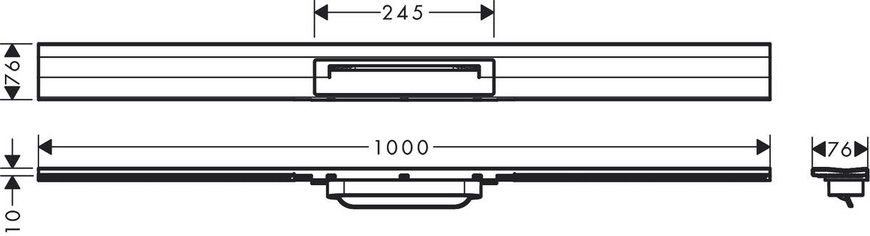 Решетка для трапа HANSGROHE RAINDRAIN FLEX 56053340, черный матовый хром 800004335 фото