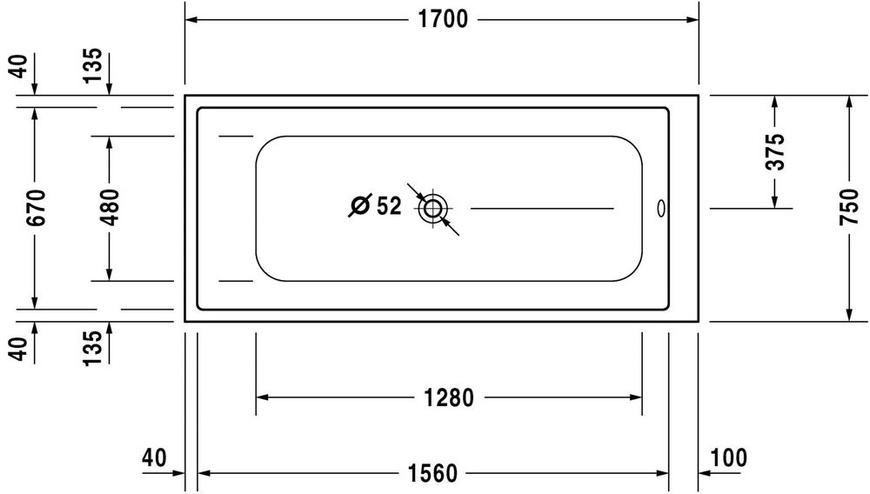 Ванна акрилова DURAVIT DURASTYLE 700231000000000, 170х75 800005925 фото