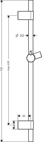Штанга для душу HANSGROHE UNICA 28662000 42147 фото