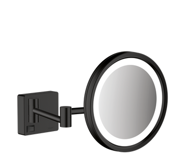 Зеркало для бритья с подсветкой HANSGROHE ADDSTORIS 41790670, черный матовый 81495 фото