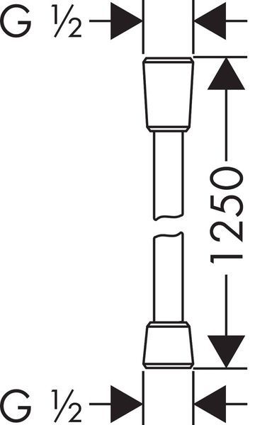 Шланг для душу HANSGROHE ISIFLEX 28272670, чорний 80715 фото