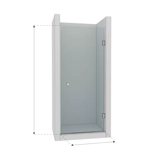 Двери душевые WAVE GLASS GLORIA 2000x600, стекло прозрачное, профиль хром 800001074 фото