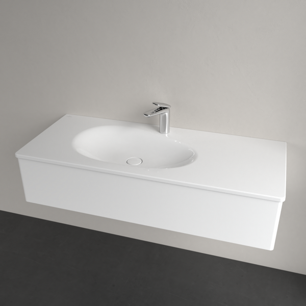 Умивальник накладний VILLEROY & BOCH ANTAO 4A77L2R1, 120x50см, без переливу, з отвором під змішувач, Ceramic Plus, білий глянсовий 800005735 фото