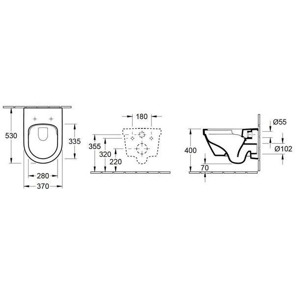 Унитаз подвесной круговой смыв VILLEROY & BOCH ARCHITECTURA 4694HR01, Directflush без ободка, с крышкой Soft Closing, белый 73280 фото