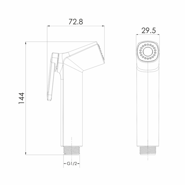 Гигиенический душ IMPRESE f03700101LB, черный с белым 84174 фото