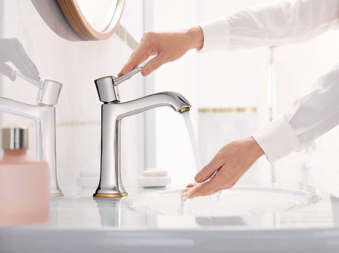 Змішувач для раковини з донним клапаном HANSGROHE METROPOL CLASSIC 31302090, золото глянсовий 56776 фото