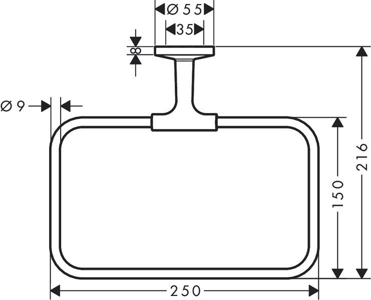 Полотенцедержатель кольцевой AXOR UNIVERSAL CIRCULAR 42823000 86405 фото